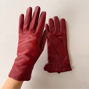 Red Leather Gloves